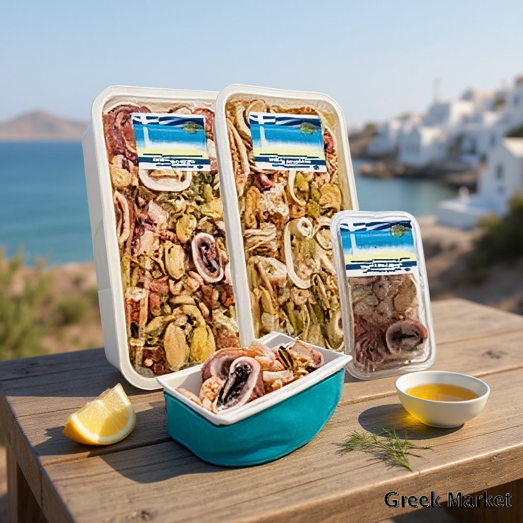 Amestec de fructe de mare marinate 500gr (produs de post)