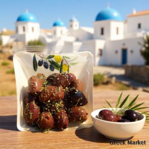 Masline Kalamon In Ulei Vegetal Si Oregano (500 gr)