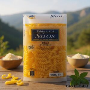 Paste grecesti fusilli din grau (500g)