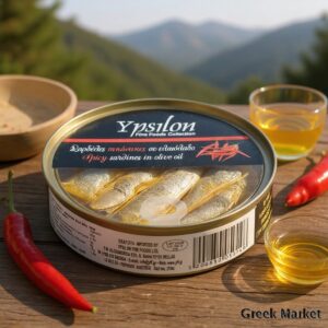 Sardine usor picante fara conservanti , in ulei de masline(160g)