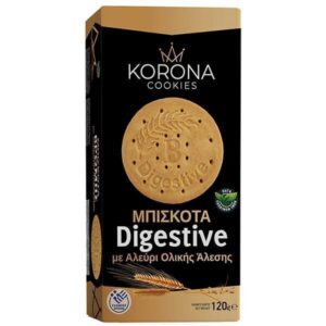 Biscuiți Digestive Korona cu făină integrală de grâu, 120 g